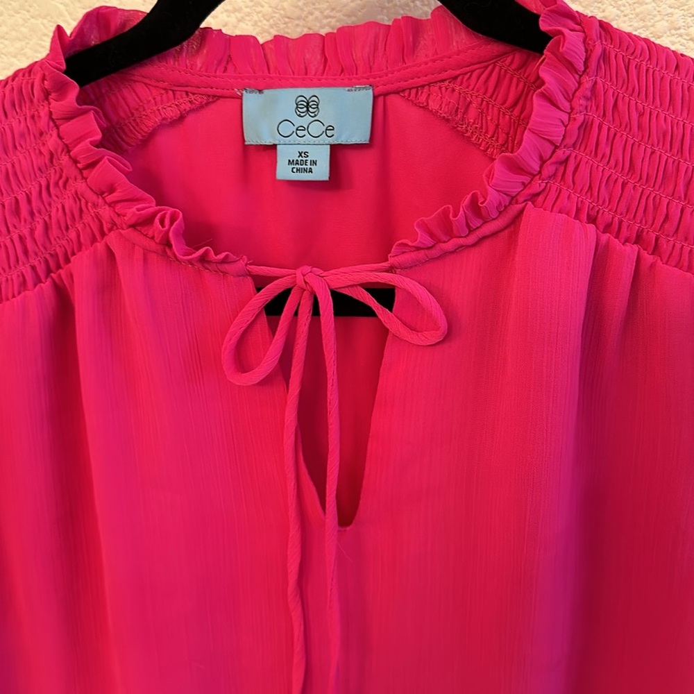 Hot pink blouse xs - Picture 4 of 9